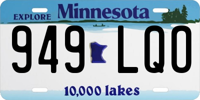 MN license plate 949LQO