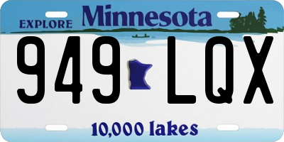 MN license plate 949LQX