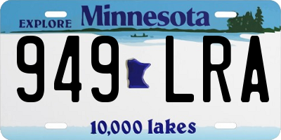 MN license plate 949LRA