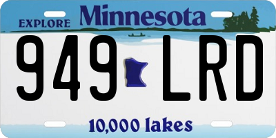 MN license plate 949LRD