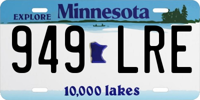 MN license plate 949LRE