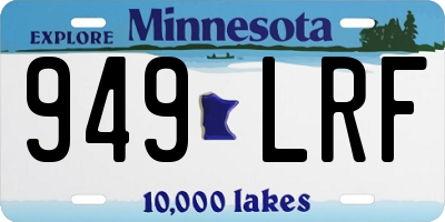 MN license plate 949LRF