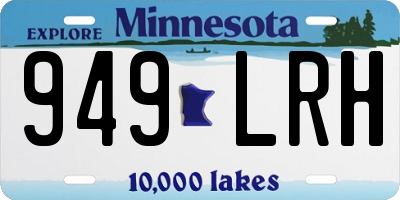 MN license plate 949LRH