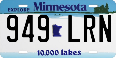MN license plate 949LRN