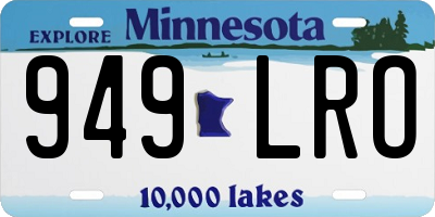 MN license plate 949LRO