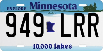 MN license plate 949LRR