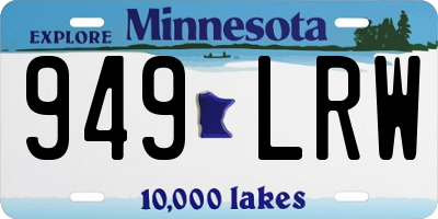 MN license plate 949LRW