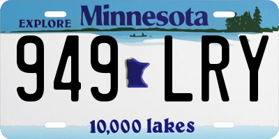 MN license plate 949LRY