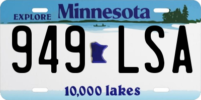 MN license plate 949LSA