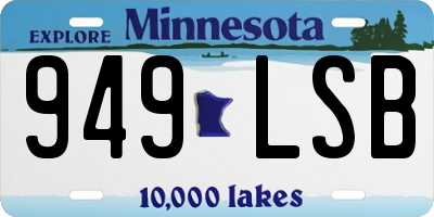 MN license plate 949LSB