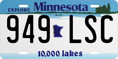 MN license plate 949LSC