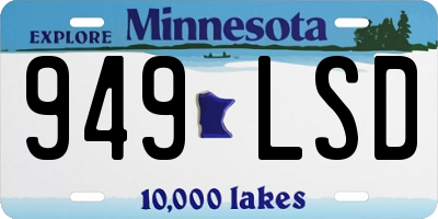 MN license plate 949LSD