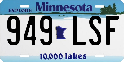 MN license plate 949LSF
