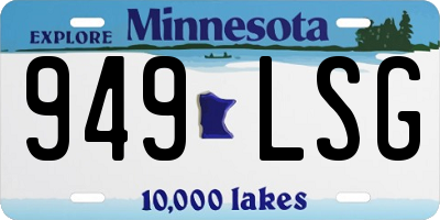 MN license plate 949LSG