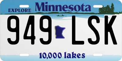 MN license plate 949LSK