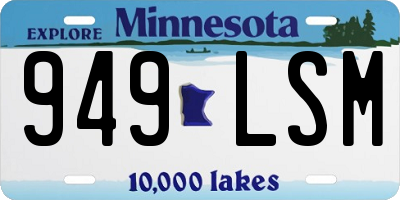 MN license plate 949LSM