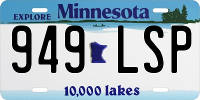 MN license plate 949LSP