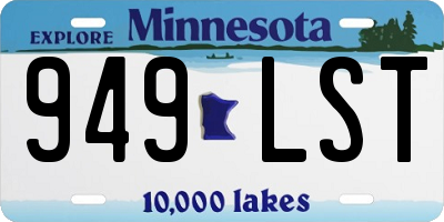 MN license plate 949LST