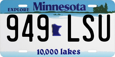 MN license plate 949LSU