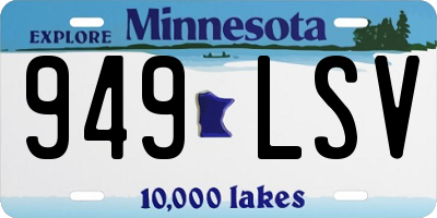 MN license plate 949LSV