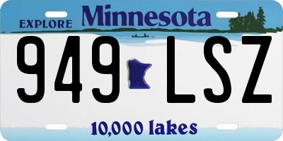 MN license plate 949LSZ