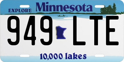 MN license plate 949LTE