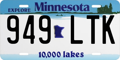 MN license plate 949LTK