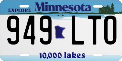 MN license plate 949LTO