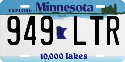 MN license plate 949LTR