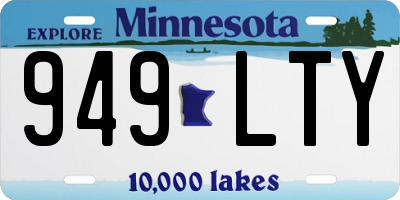 MN license plate 949LTY
