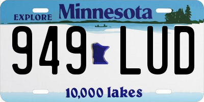 MN license plate 949LUD