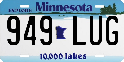 MN license plate 949LUG