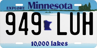 MN license plate 949LUH