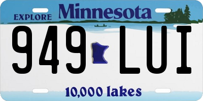 MN license plate 949LUI