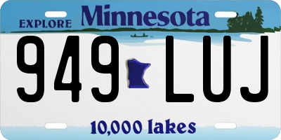 MN license plate 949LUJ