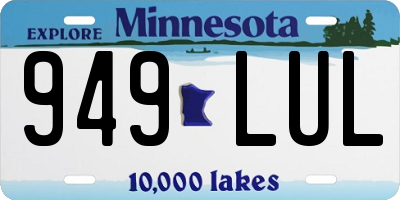 MN license plate 949LUL