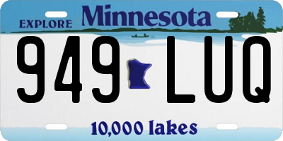 MN license plate 949LUQ