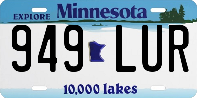 MN license plate 949LUR