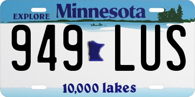 MN license plate 949LUS