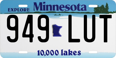 MN license plate 949LUT