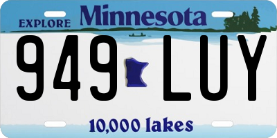 MN license plate 949LUY