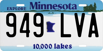 MN license plate 949LVA