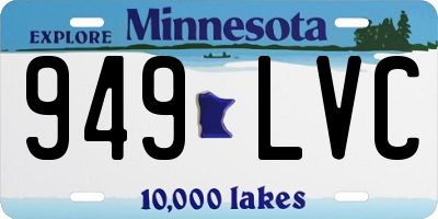 MN license plate 949LVC