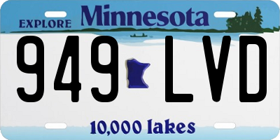 MN license plate 949LVD