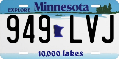 MN license plate 949LVJ