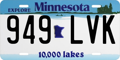 MN license plate 949LVK