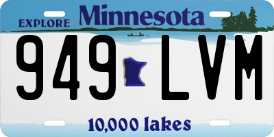 MN license plate 949LVM