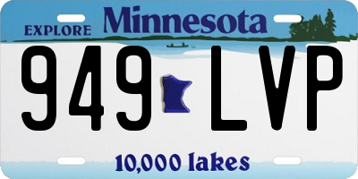 MN license plate 949LVP