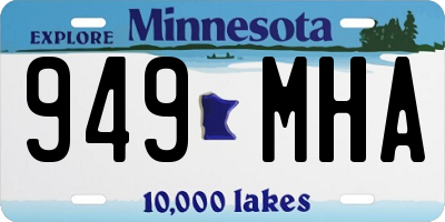 MN license plate 949MHA