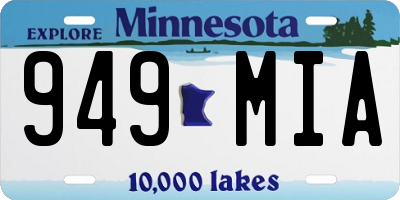 MN license plate 949MIA